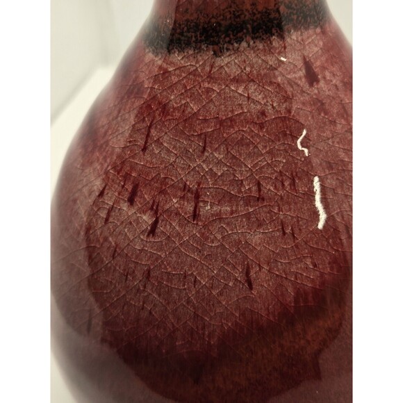 Beautiful Studio Art Pottery Bud Vase with Ox Blood Glaze - Picture 6 of 16